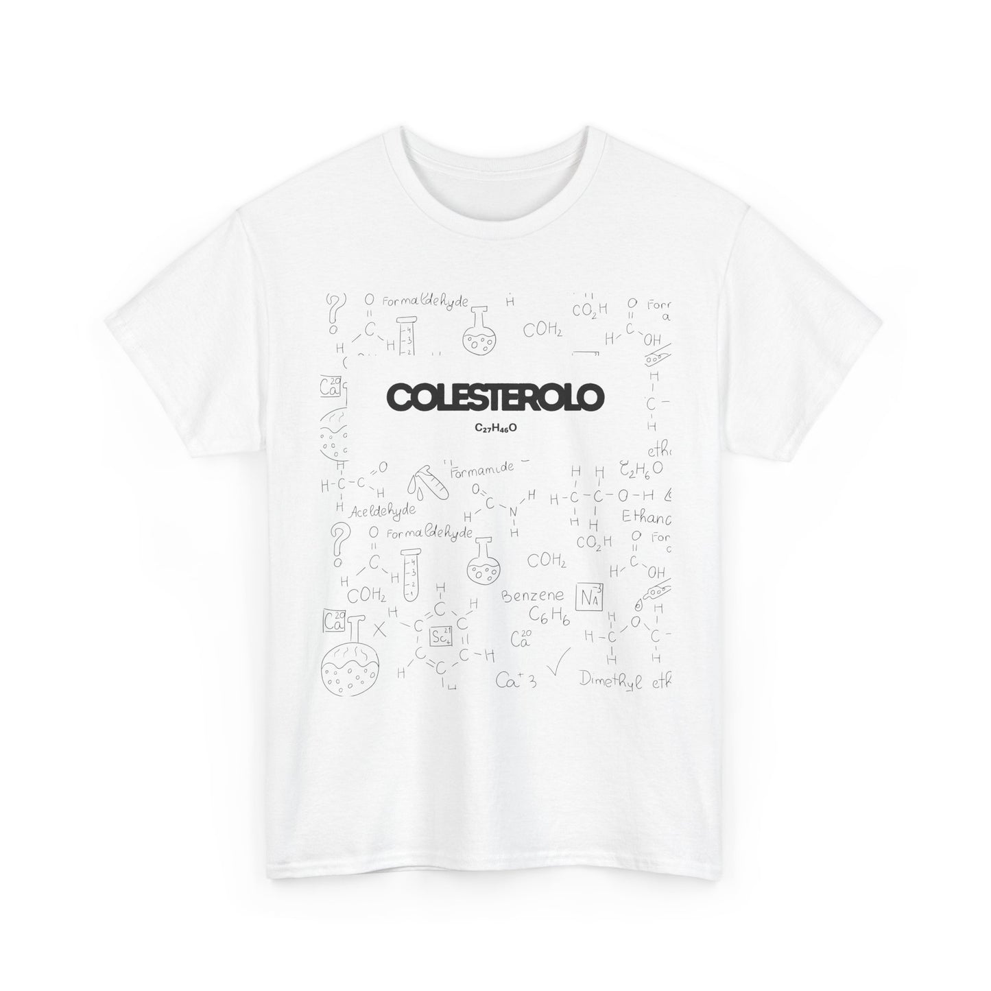 T-shirt bianca n&n Colesterolo Printify