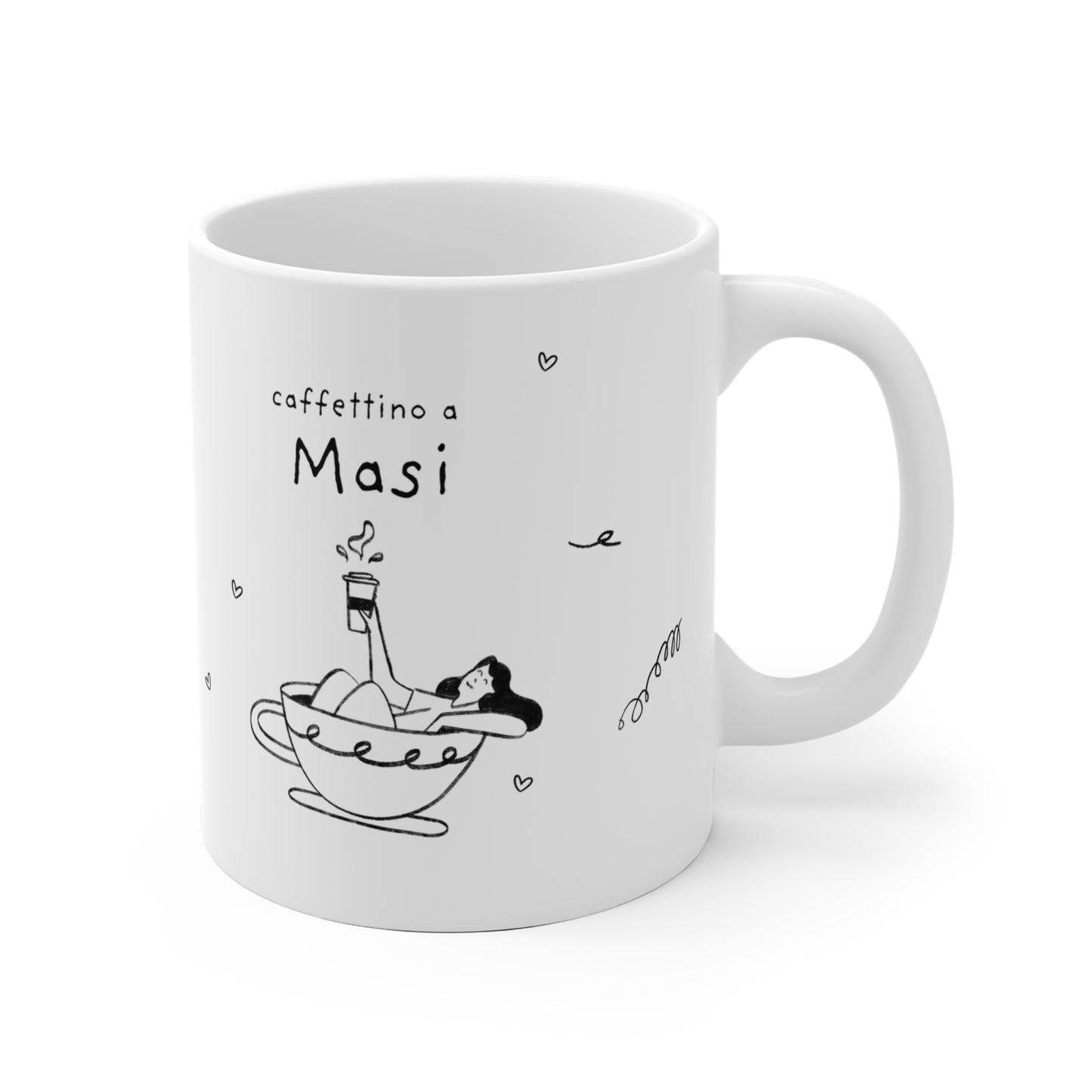 Tazza caffè bianca 325ml Masi Printify