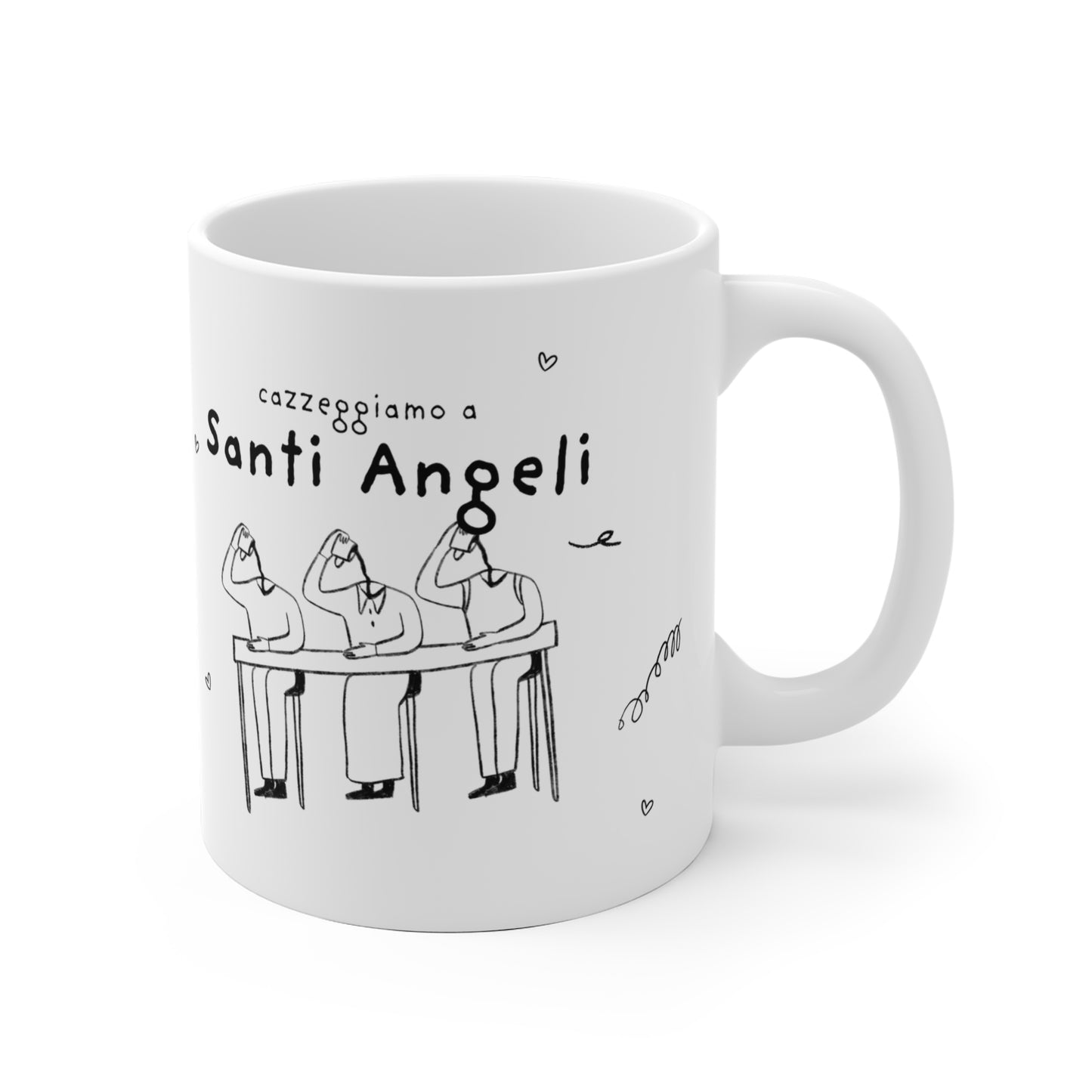 Tazza caffè bianca 325ml Santi Angeli Printify