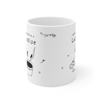 Tazza caffè bianca 325ml Lazise Printify