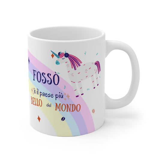 Tazza caffè bianca 325ml Bello del mondo Fossò