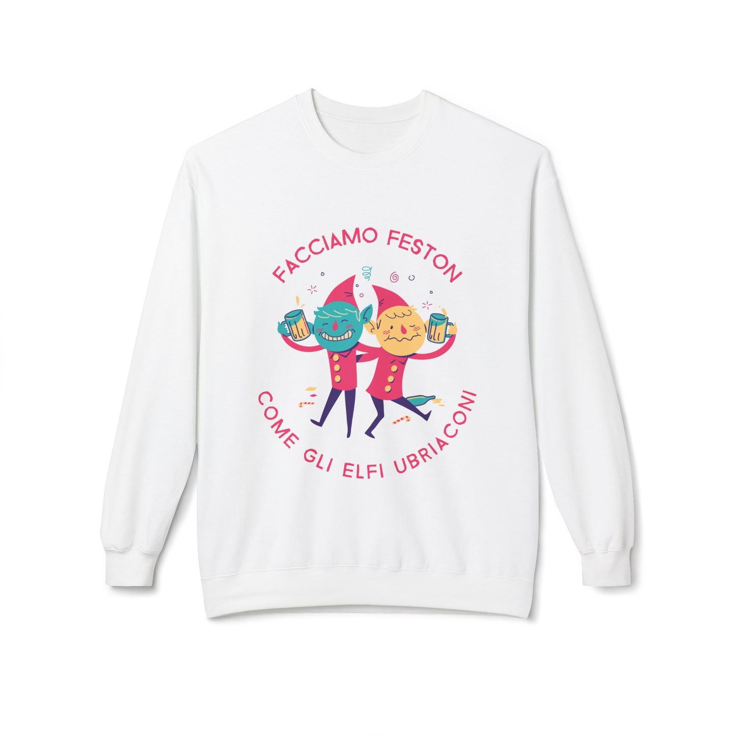 Felpetta Natale Cattivo Elfo Ubriaco Printify