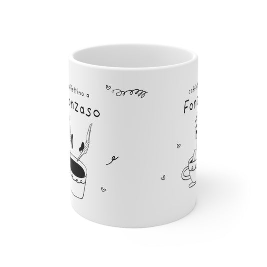 Tazza caffè bianca 325ml Fonzaso Printify
