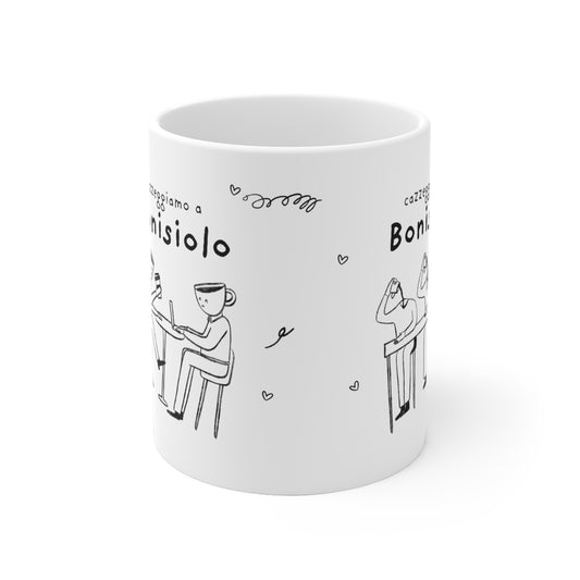 Tazza caffè bianca 325ml Bonisiolo Printify