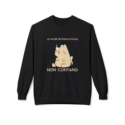 Felpetta Natale Cattivo Calorie Nero Printify