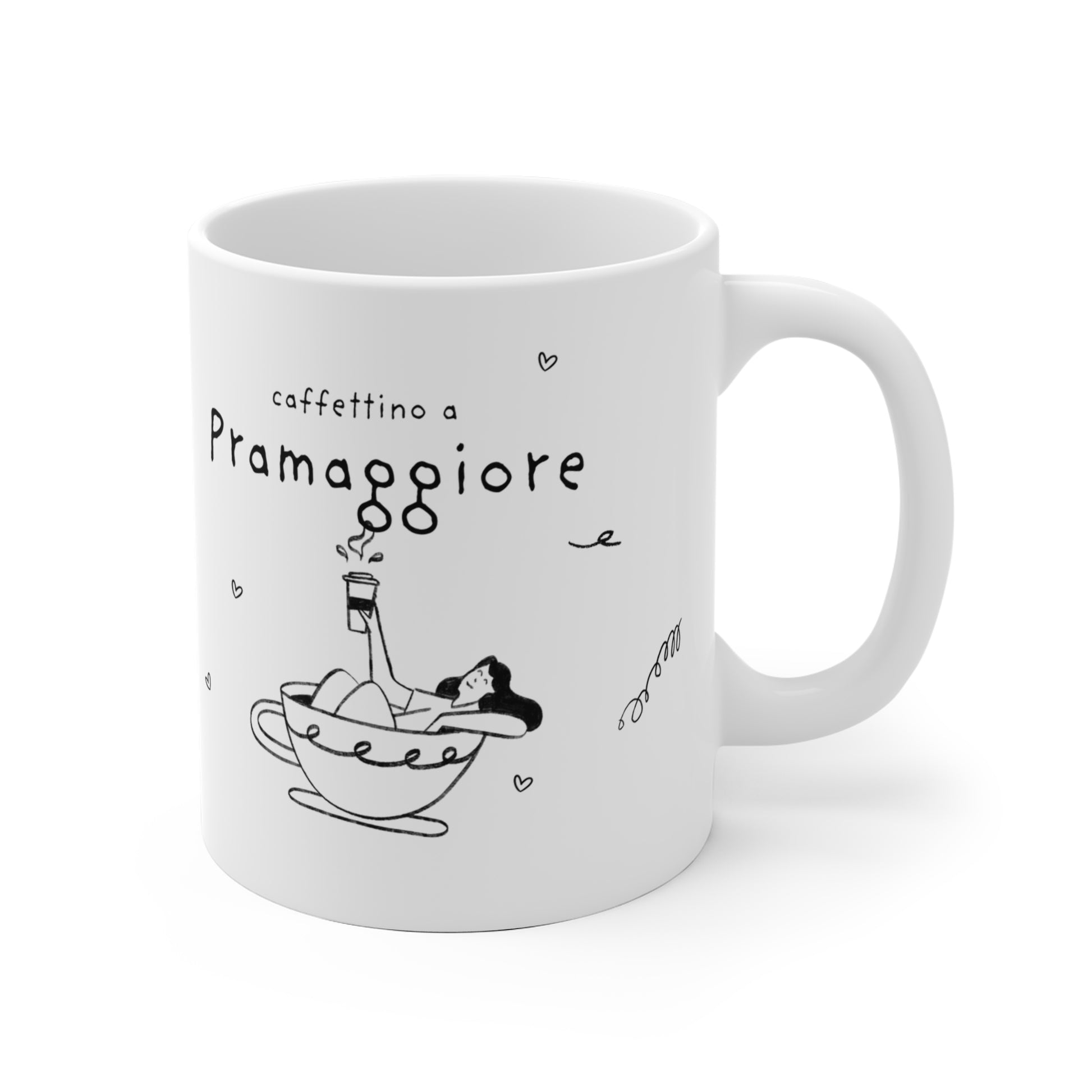 Tazza caffè bianca 325ml Pramaggiore Printify