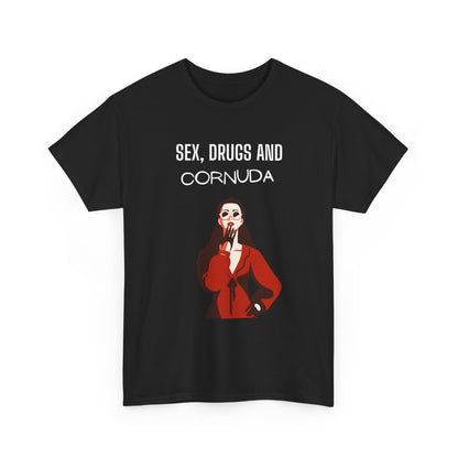T-shirt Sex Drugs Cornuda Printify