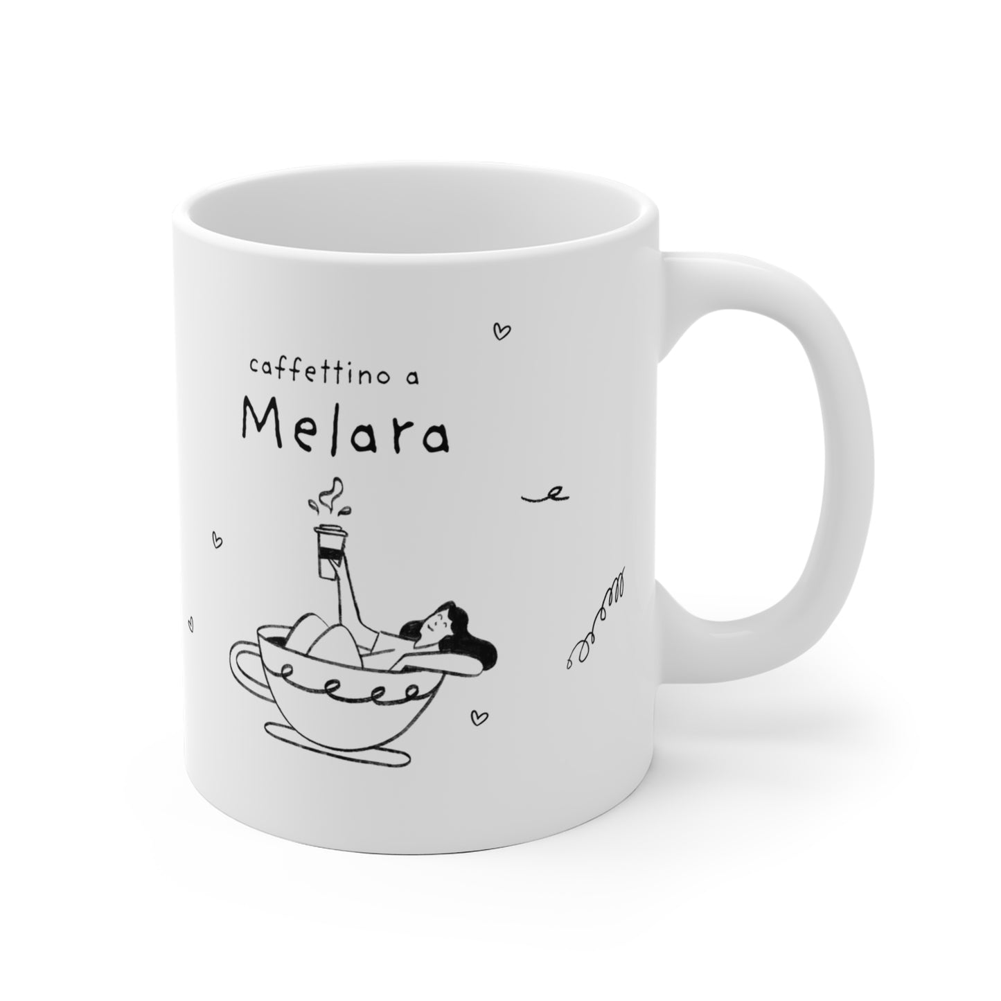 Tazza caffè bianca 325ml Melara Printify