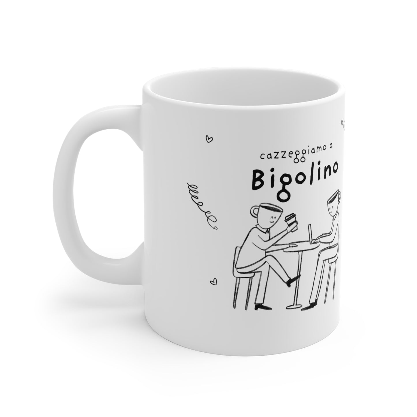 Tazza caffè bianca 325ml Bigolino Printify