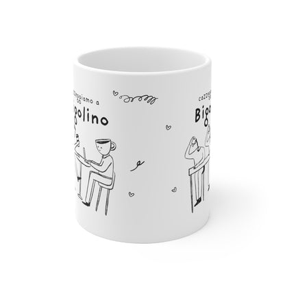 Tazza caffè bianca 325ml Bigolino Printify