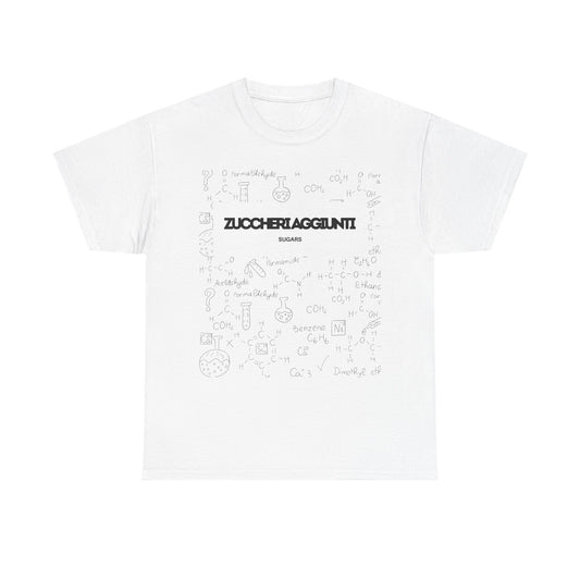 T-shirt bianca n&n Zuccheri aggiunti Printify