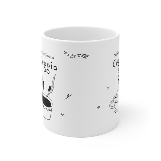 Tazza caffè bianca 325ml Ceggia Printify