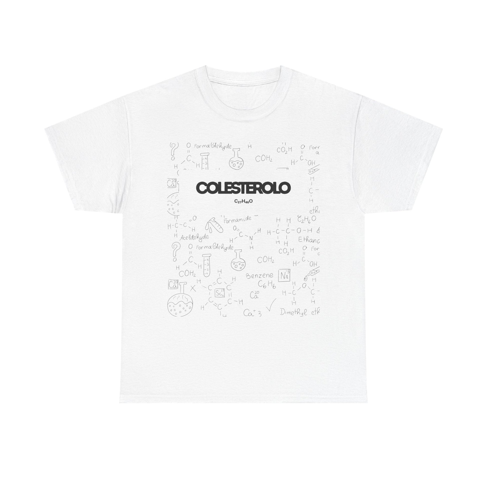 T-shirt bianca n&n Colesterolo Printify