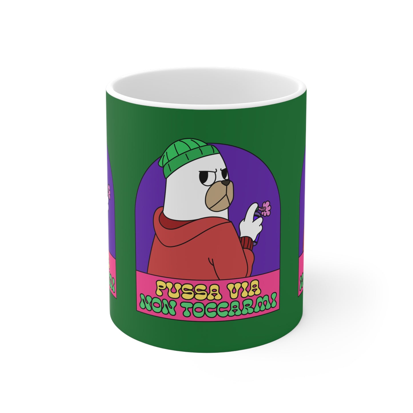 Tazza Natale Cattivo Pussa Via Printify