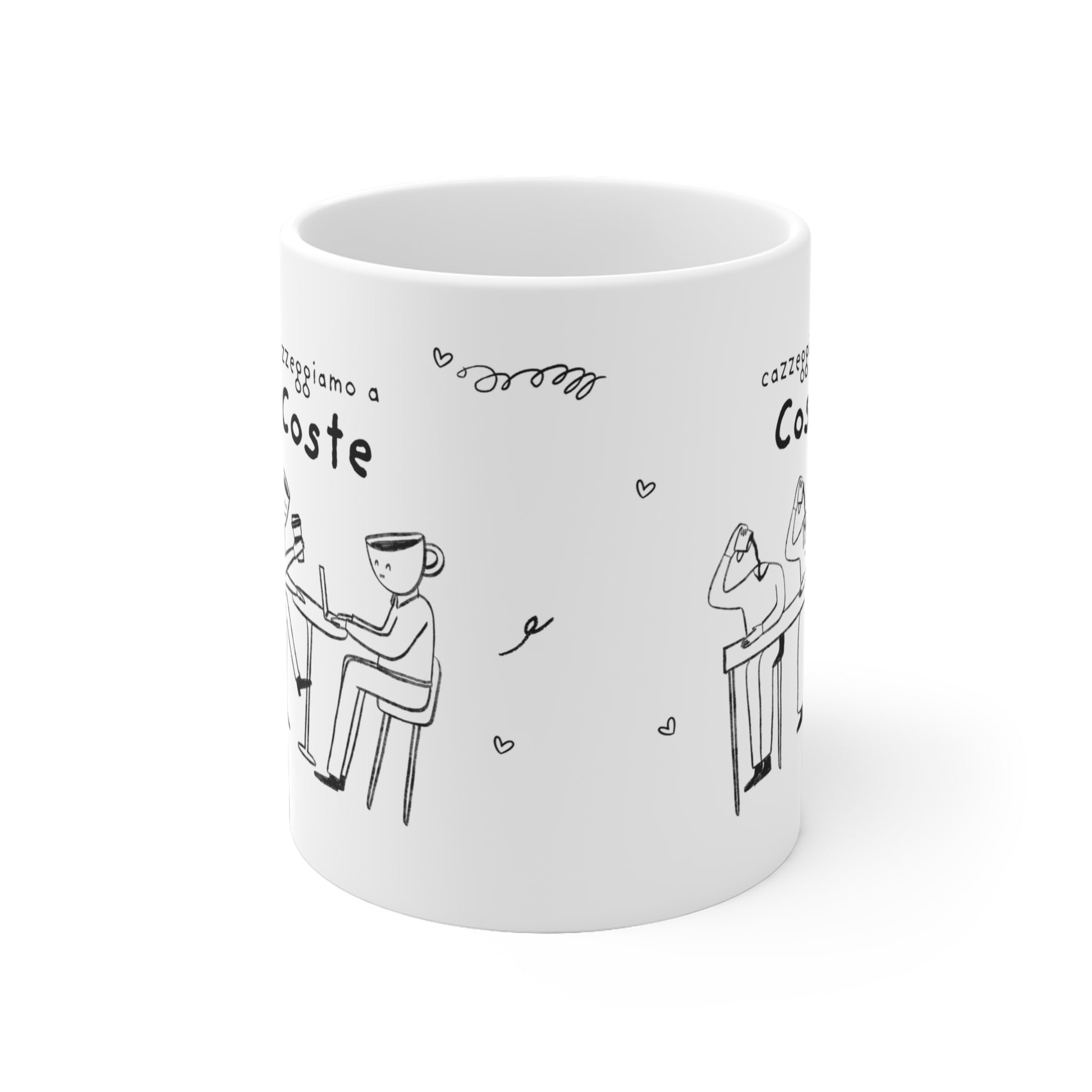 Tazza caffè bianca 325ml Coste Printify