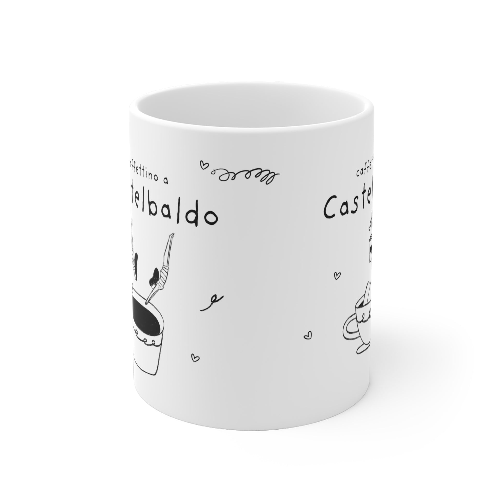 Tazza caffè bianca 325ml Castelbaldo Printify