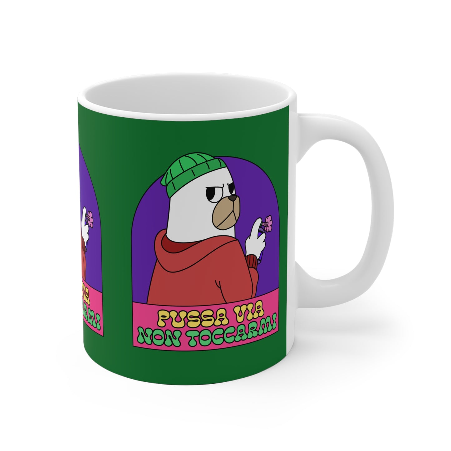 Tazza Natale Cattivo Pussa Via Printify