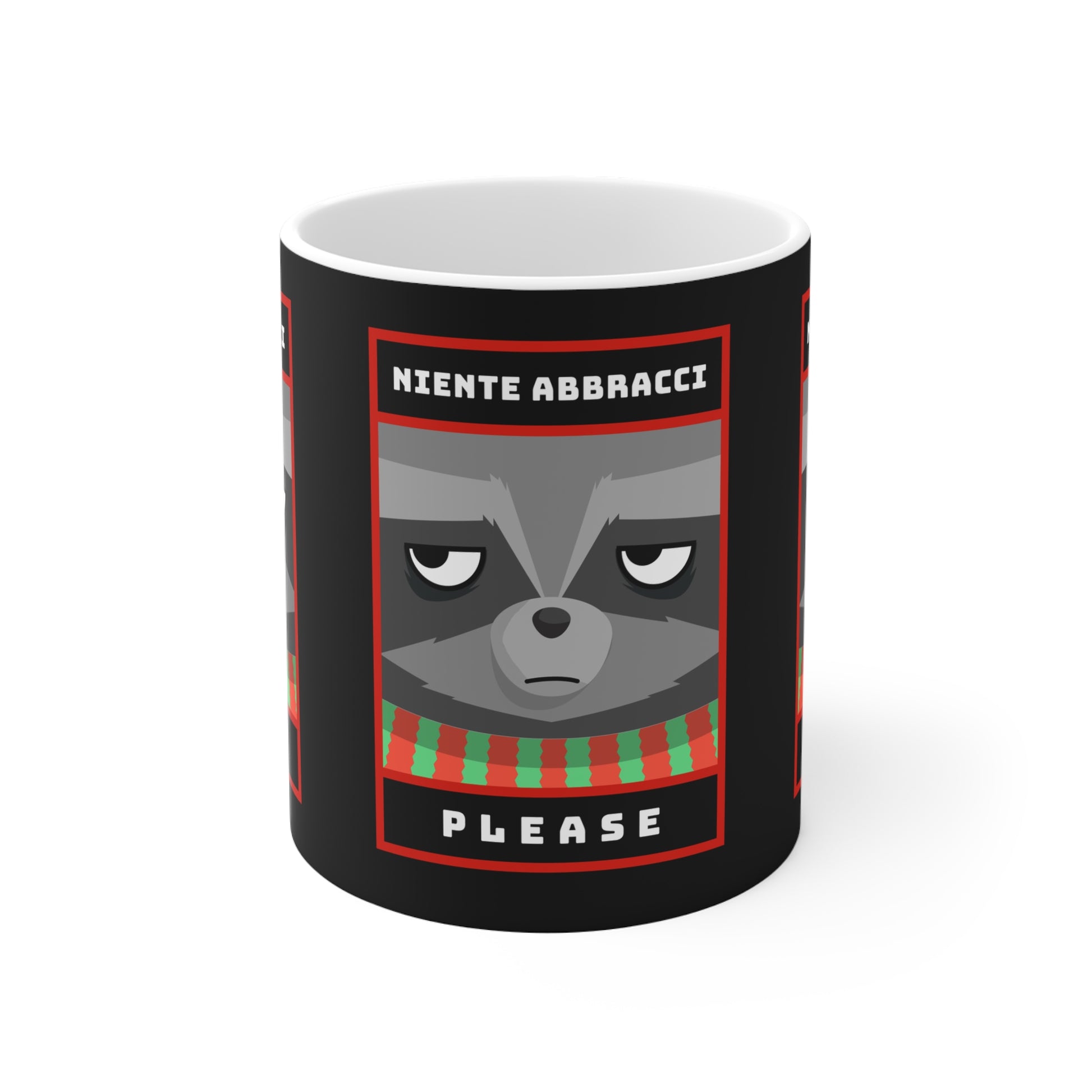 Tazza Natale Cattivo Niente Abbracci Printify