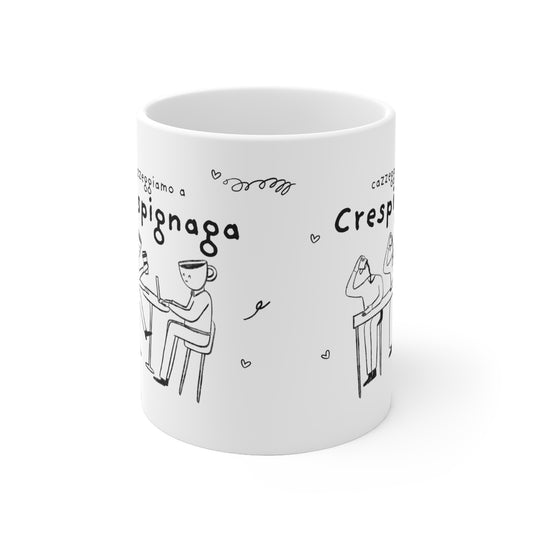 Tazza caffè bianca 325ml Crespignaga Printify