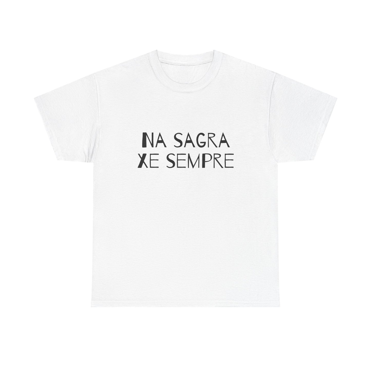 T-shirt bianca p&o na sagra xe sempre Printify
