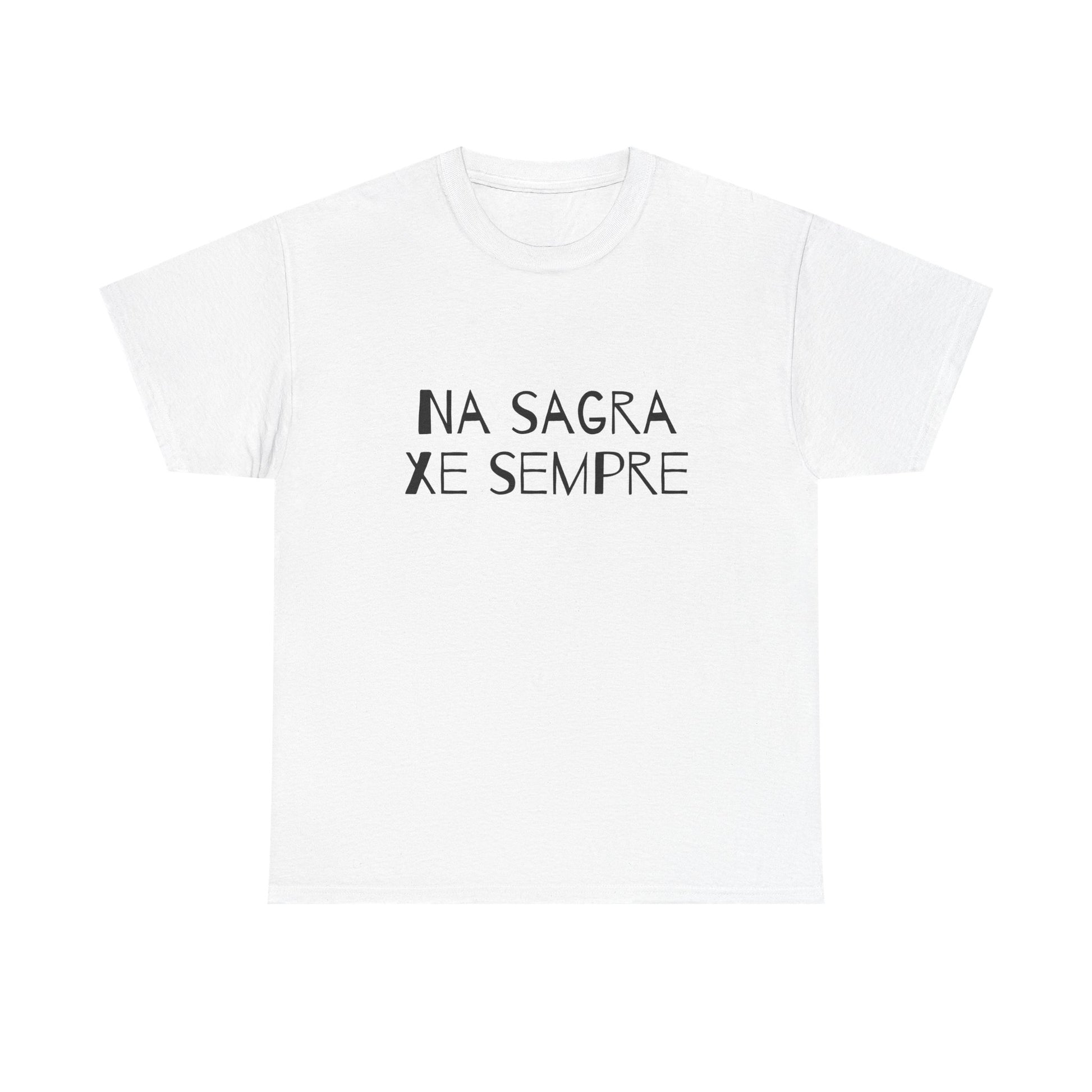 T-shirt bianca p&o na sagra xe sempre Printify