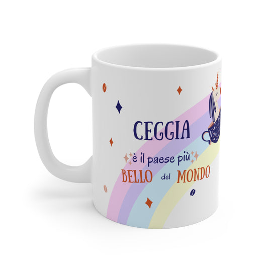 Tazza caffè bianca 325ml Bello del mondo Ceggia