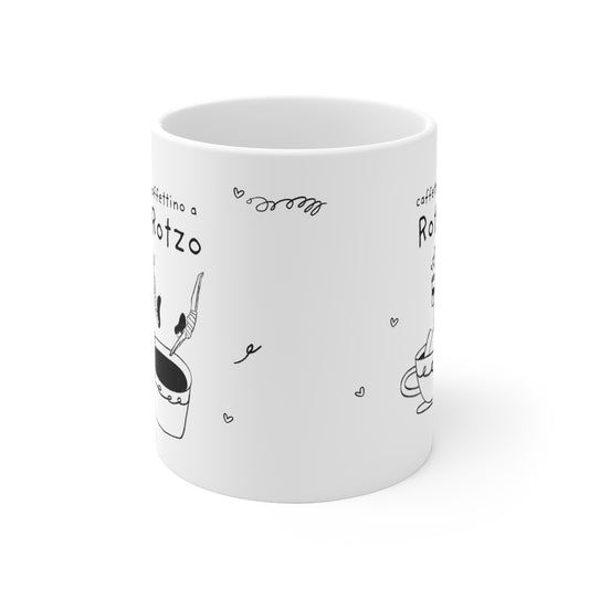 Tazza caffè bianca 325ml Rotzo Printify