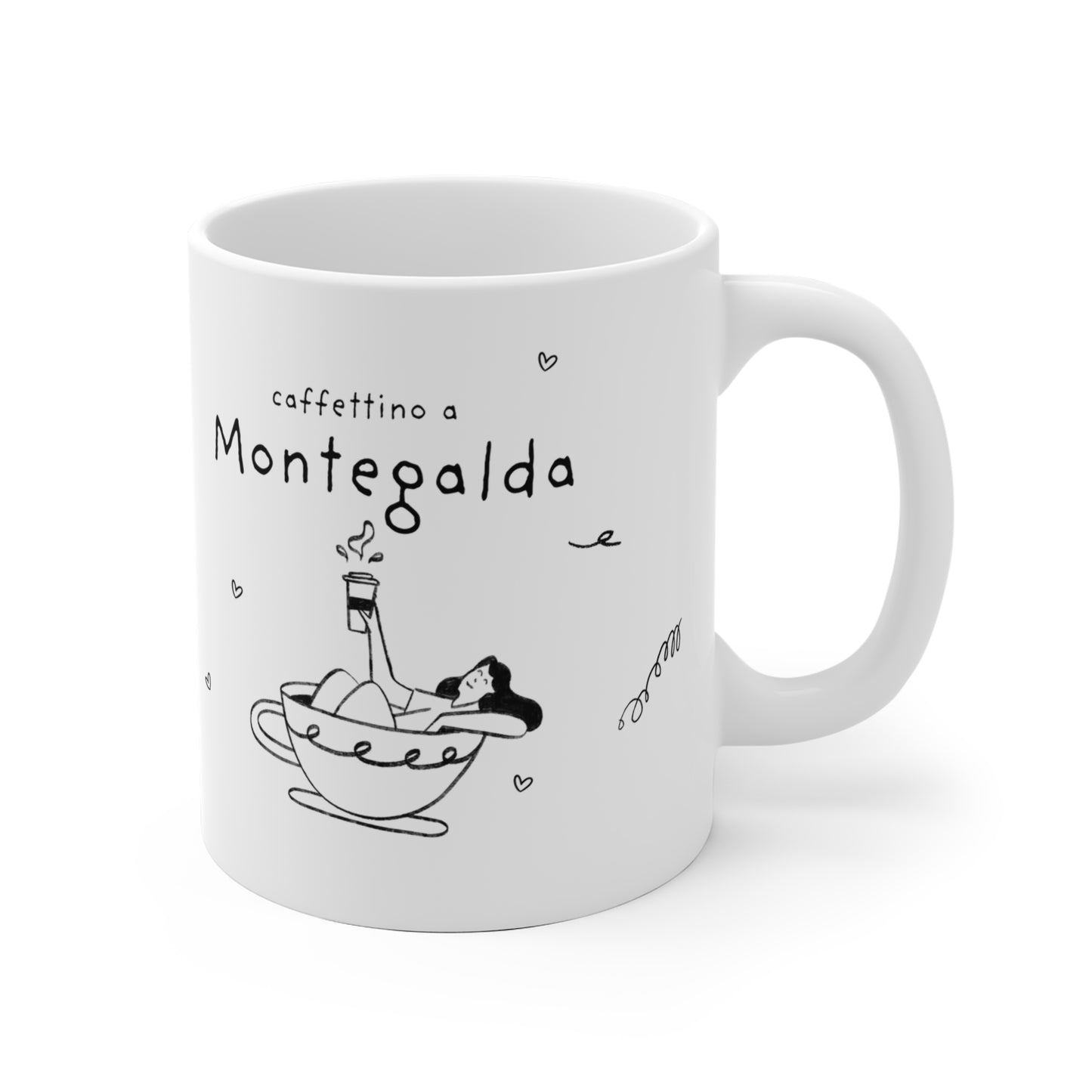 Tazza caffè bianca 325ml Montegalda Printify