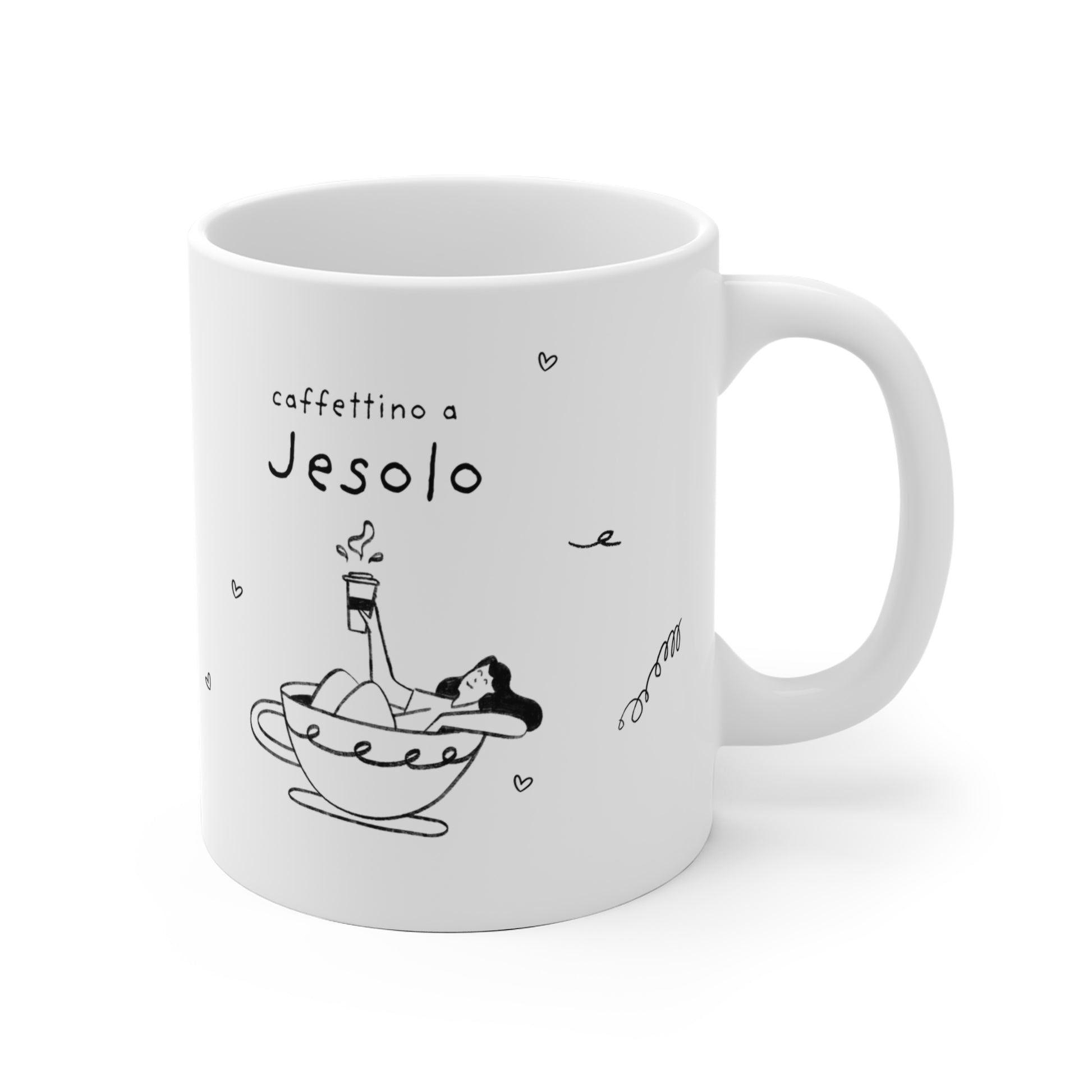 Tazza caffè bianca 325ml Jesolo Printify