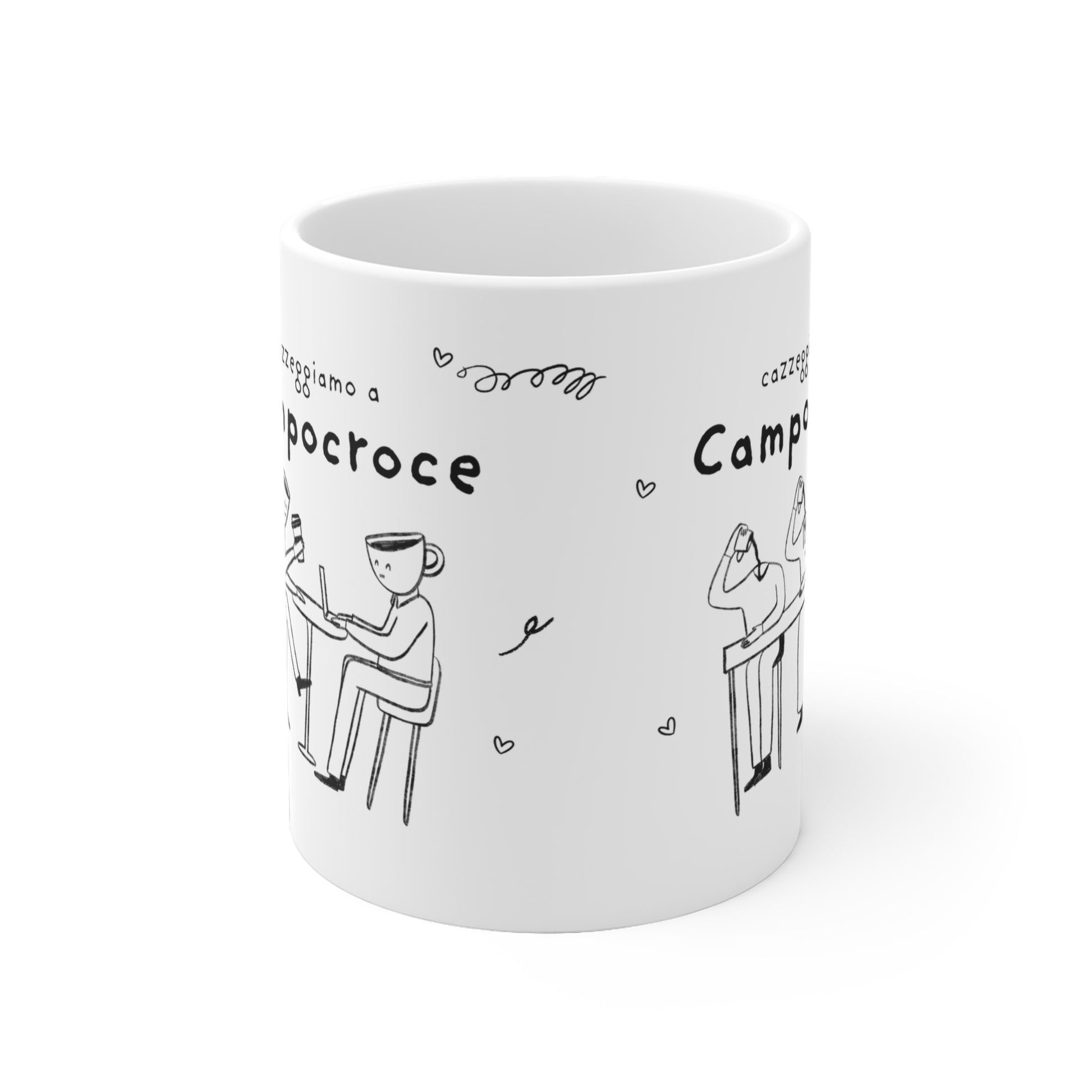 Tazza caffè bianca 325ml Campocroce Printify