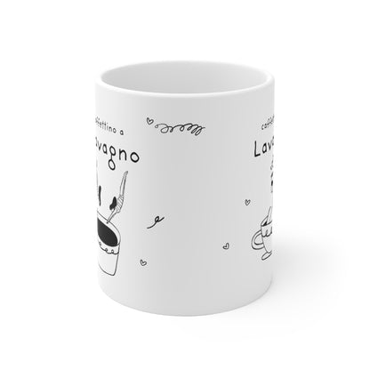 Tazza caffè bianca 325ml Lavagno Printify