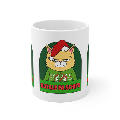 Tazza Natale Cattivo fa schifo Printify