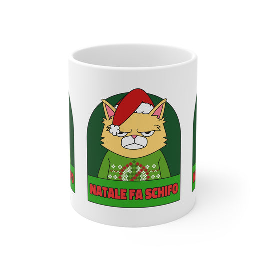 Tazza Natale Cattivo fa schifo Printify