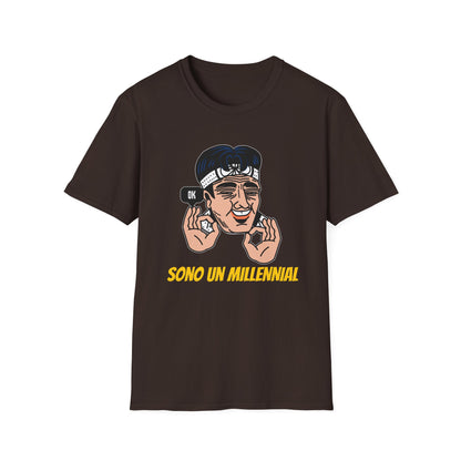 T-Shirt Brutto sono Millenial Cotone Leggero Printify