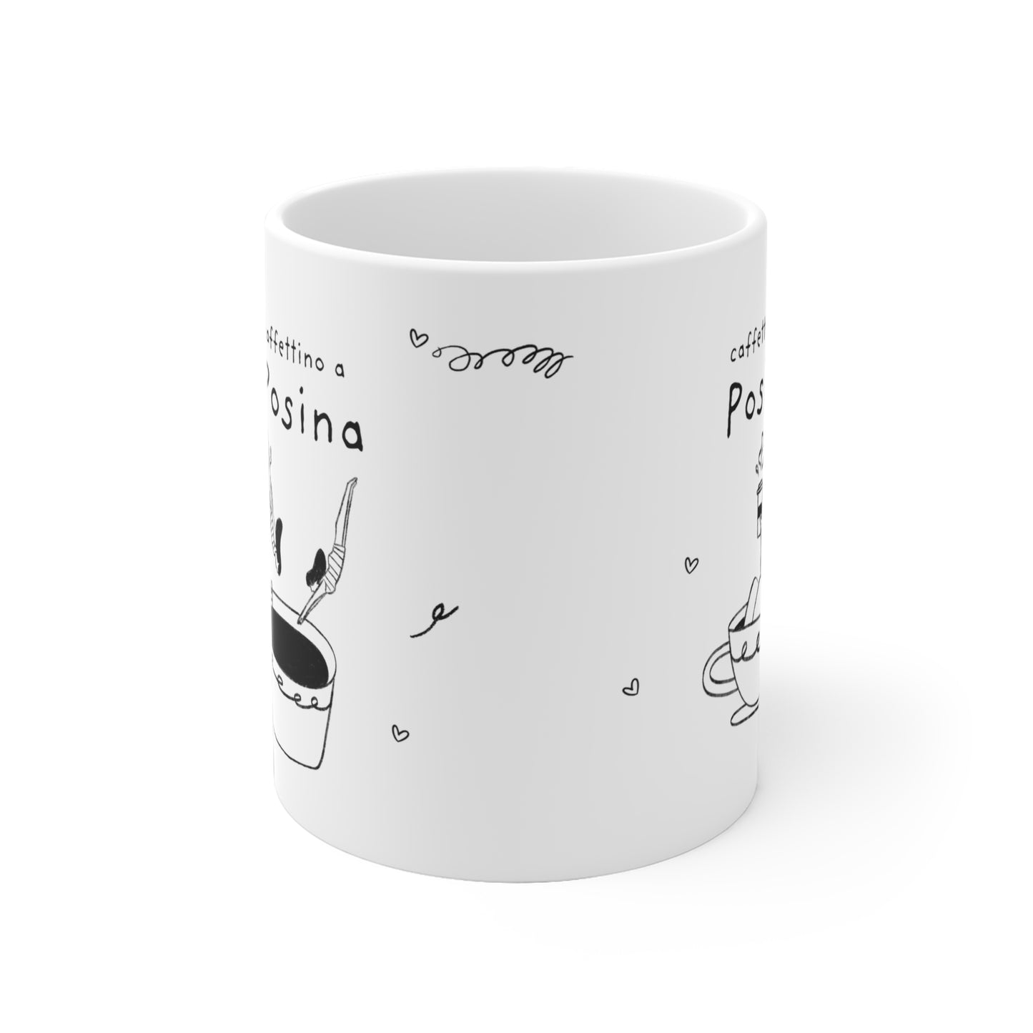 Tazza caffè bianca 325ml Posina Printify