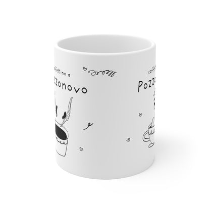 Tazza caffè bianca 325ml Pozzonovo Printify