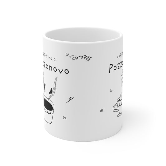 Tazza caffè bianca 325ml Pozzonovo Printify