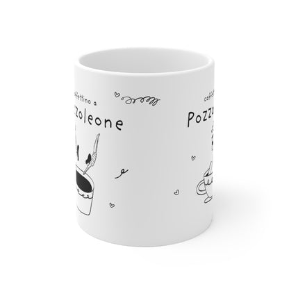 Tazza caffè bianca 325ml Pozzoleone Printify