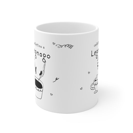Tazza caffè bianca 325ml Legnago Printify