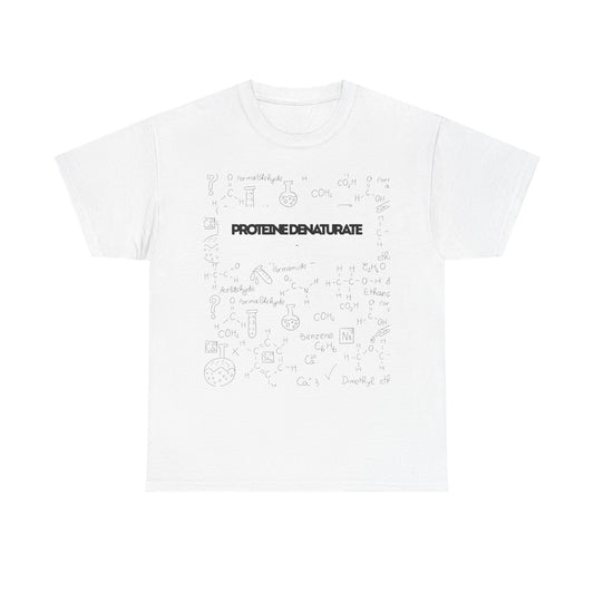 T-shirt bianca n&n Proteine denaturate Printify