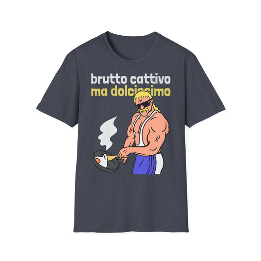 T-Shirt Brutto Cattivo ma Dolcissimo Cotone Leggero Printify