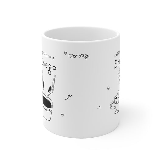 Tazza caffè bianca 325ml Enego Printify