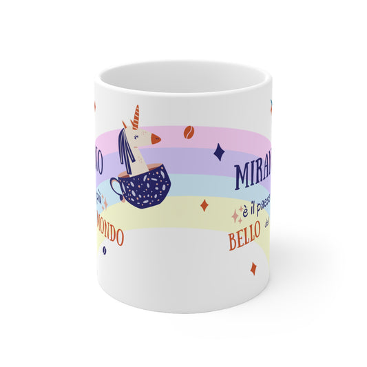 Tazza caffè bianca 325ml Bello del mondo Mirano