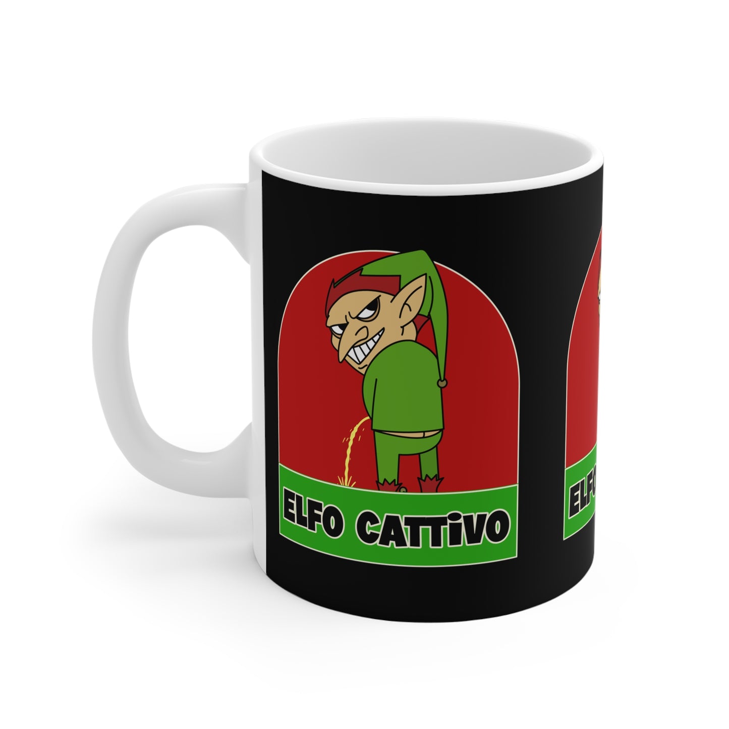 Tazza Natale Cattivo Elfo Cattivo Printify