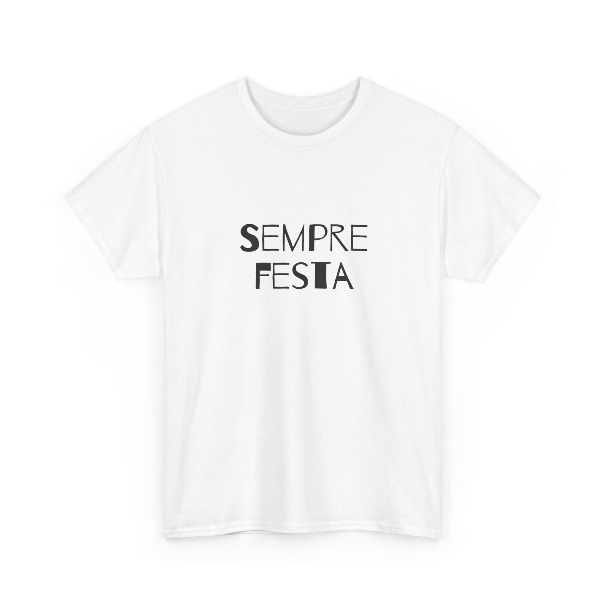 T-shirt bianca p&o sempre festa Printify