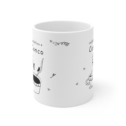 Tazza caffè bianca 325ml Conco Printify