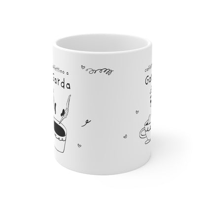 Tazza caffè bianca 325ml Garda Printify
