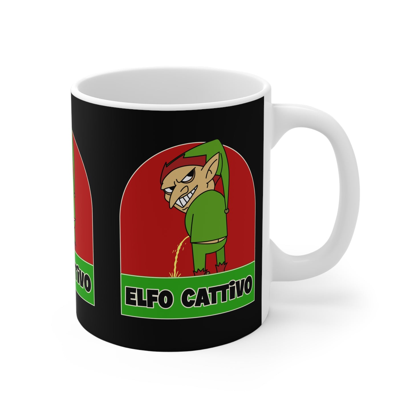 Tazza Natale Cattivo Elfo Cattivo Printify