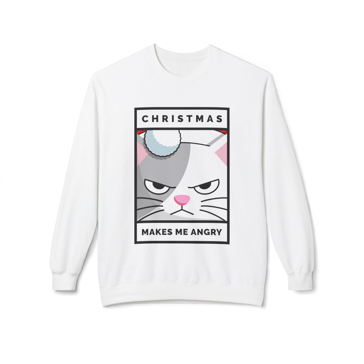Felpetta Natale Cattivo Gatto bianco Printify