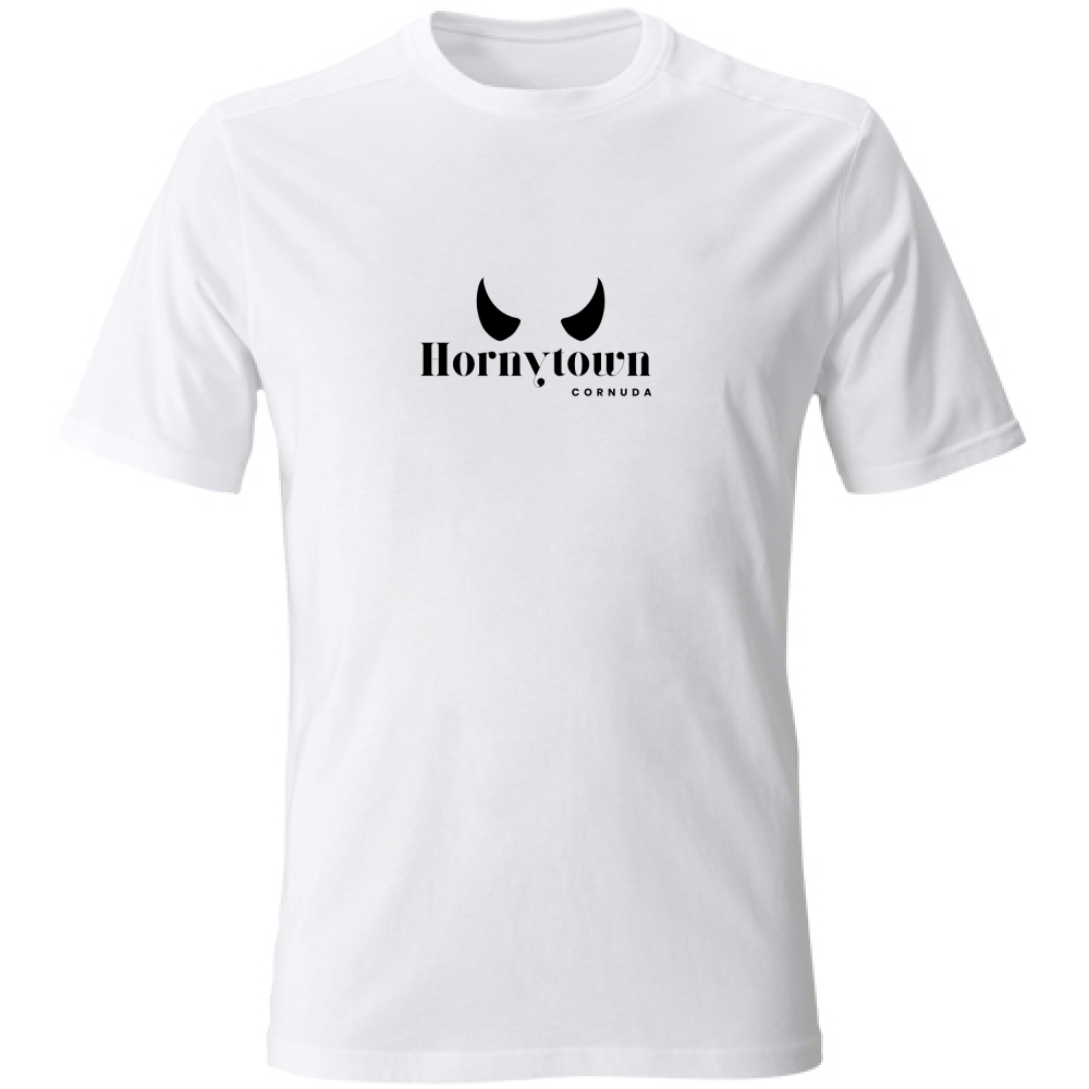 T-Shirt Unisex T shirt Angloveneta Cornuda Bianca Hoplix
